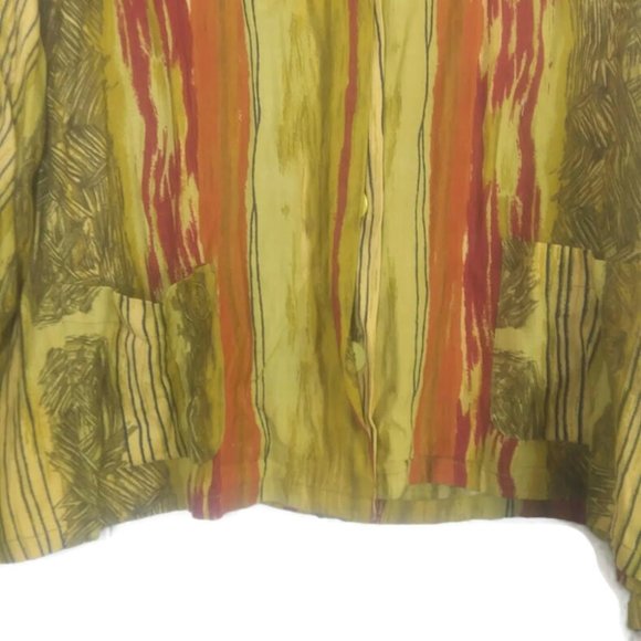 Vintage 80's First Class Boho Abstract Artsy Jacket - Picture 3 of 4